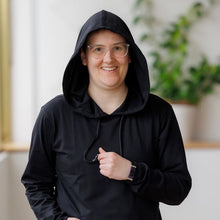 Load image into Gallery viewer, Adult Sensory Friendly Clothing Gender Neutral L/S Hooded T-Shirt