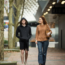 Load image into Gallery viewer, Adult Sensory Friendly Clothing Gender Neutral L/S Hooded Dress