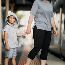 Load image into Gallery viewer, Child Sensory Friendly Clothing Gender Neutral S/S Hooded T-Shirt
